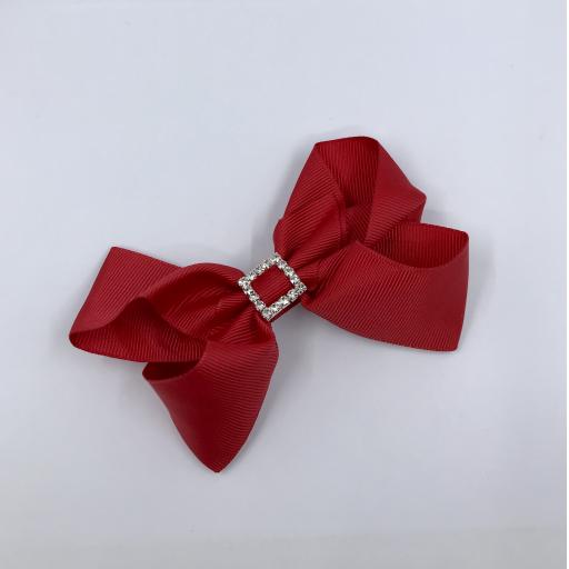 Red Boutique Bow with diamantÃ© buckle