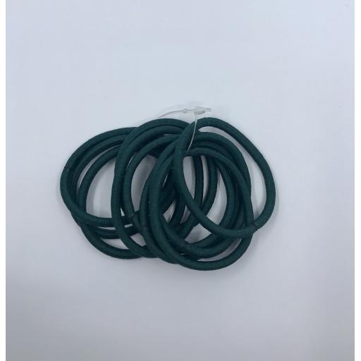 4cm Dark Green Snag Free Elastics (10 pack)