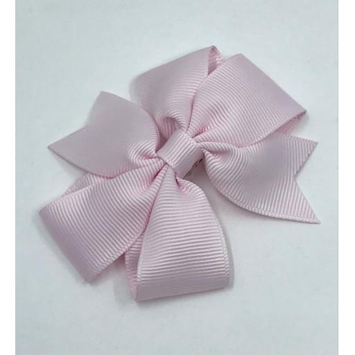 3 inch Icy Pink Pinwheel Bow on elastic